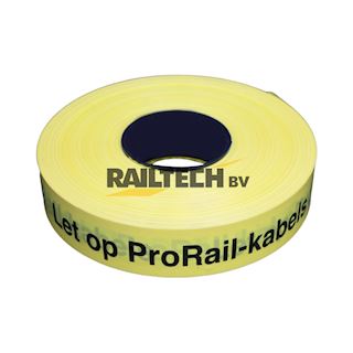 Band, LET OP PRORAIL KABELS, PVC, 40mmx250m