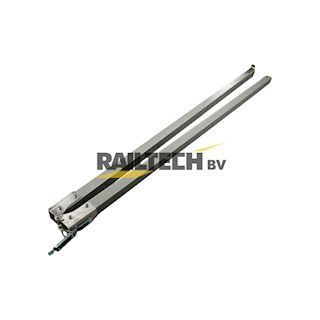 Maatlat, kunststof 3000mm, inklapbaar (L= 1,5mtr) met borg