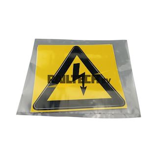 Sticker, HOOGSPANNING, 200x150mm