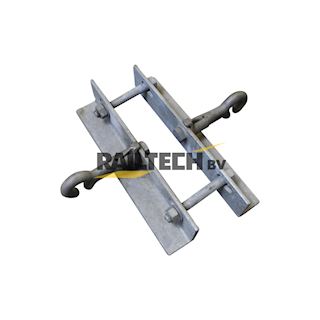 Bevestiging 2x1 scharnierhaak aan hangsteun 85-140mm