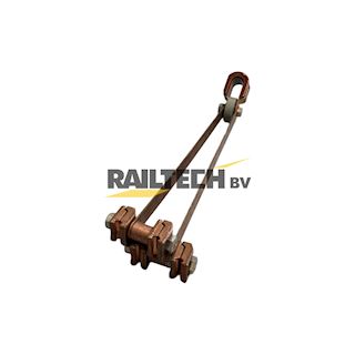Glijloper, met strippen 1x150mm² (H=290-405)