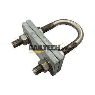 Beugelbout RVS M16 met 2 klemstrippen