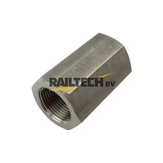 Sok, zeskant, voor koppeling schakelstang, RVS, R3/4
