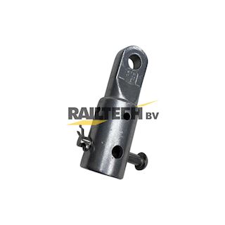 Buisfitting voor buis ø= 70mm met oogaansluiting (17mm)