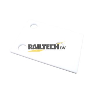 Isolatieplaat 12mm, 3 gats voor stroomrailbok