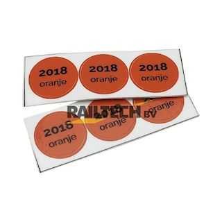 Oranje sticker 2018 t.b.v. snapperzakje (3st.)