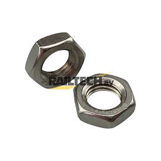 Moer, laag, RVS DIN439B, M16