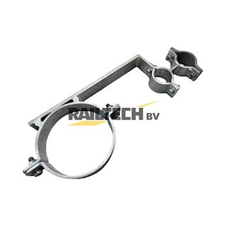 Bevestiging 1x630mm en beschermpijp 63mm aan mast ø219mm