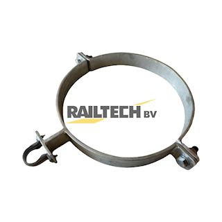 Bevestiging beschermpijp  Ø40mm aan ronde mast  Ø356mm