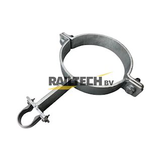 Bevestiging beschermpijp  Ø40mm aan ronde mast  Ø219mm