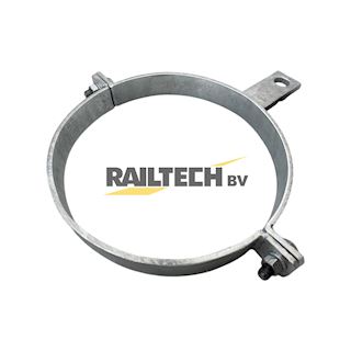 Bevestiging geleideoog aan ronde mast  Ø356mm