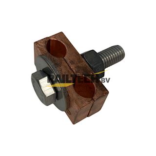 Bijdraadklem tbv Cu 95-150mm² tbv Aluminium stroomrail