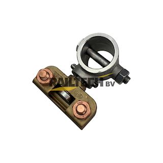 Rijdraadklem, enkele rijdr, v. buis 33,7mm, B4/B5/B8-zijw.