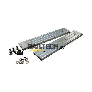 Koppelplaten (2 st) voor stroomrail, 4 gaten