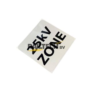 Sticker, 25kV ZONE, 150x150mm
