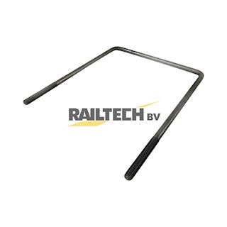 Beugelbout M16x330x380 100mm schroefdraad, RHS300x300, RVS