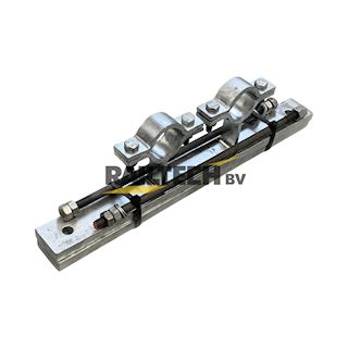 Steun tbv beschermbuis ø48,3 aan RHS400x300
