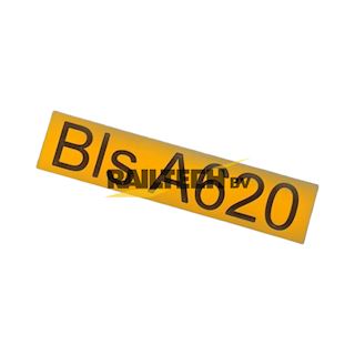 Schakelaar identificatie bordje, geel, 40x180x6mm