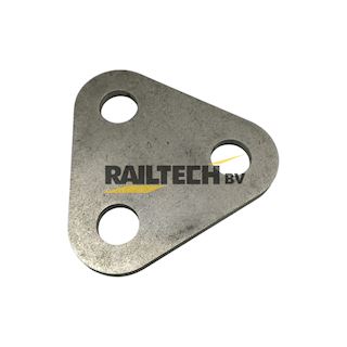 Driehoeksplaat (5mm)  gatdiameter 16mm RVS
