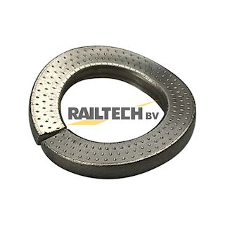 Ring, veer, gewelfde, RVS 128A A4 M10