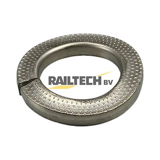 Ring, veer, gewelfde, RVS 128A A4 M16